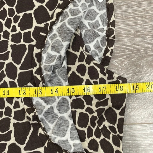 NWT Ann Taylor Factory Giraffe Animal Print Ruffled Cap Sleeve Peplum Top M - Picture 12 of 14